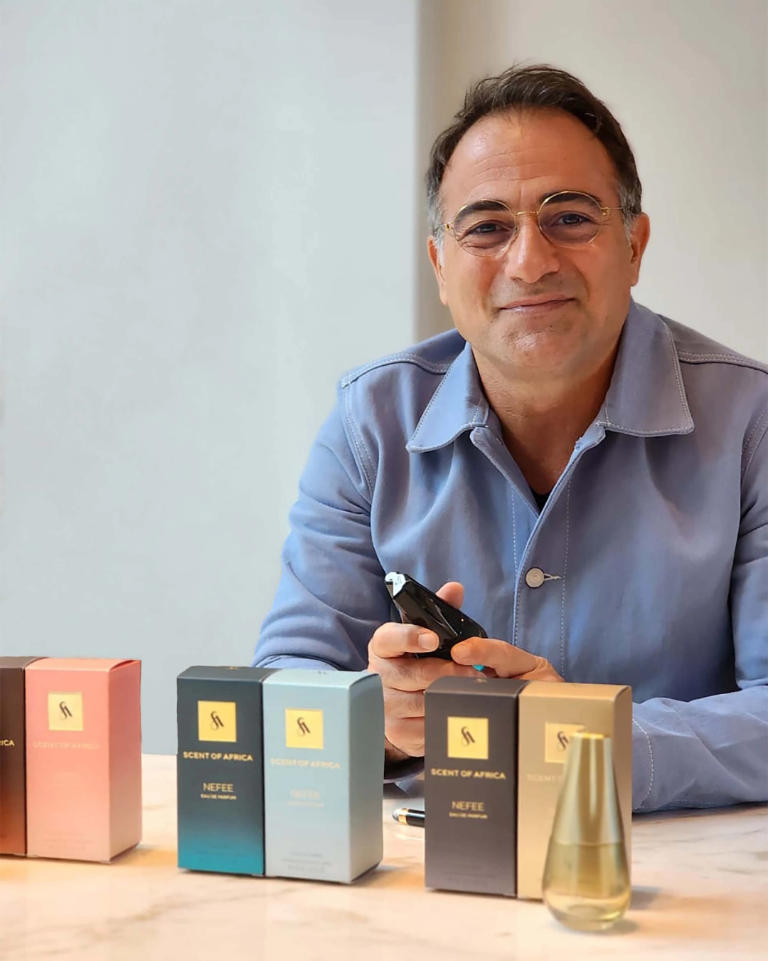 Tanal Ghandour, founder of the Scent of Africa perfume brand